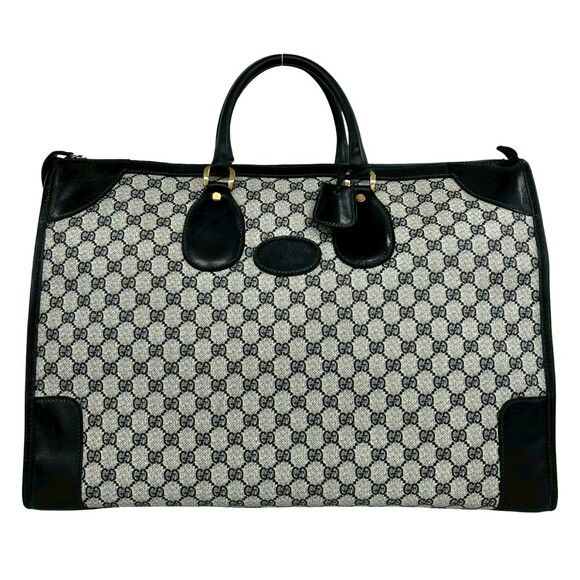 Gucci Handbags - GUCCI Vintage Blue Leather Boston Bag